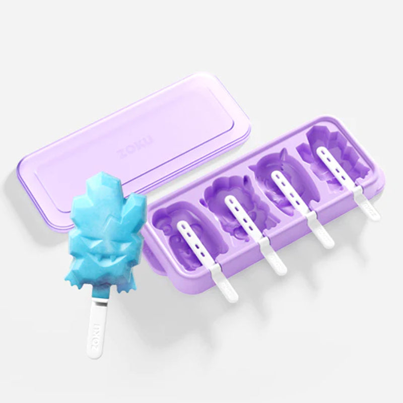 Monster Purple Ice Pop Maker Tray with 4 Popsicle Molds Default Title