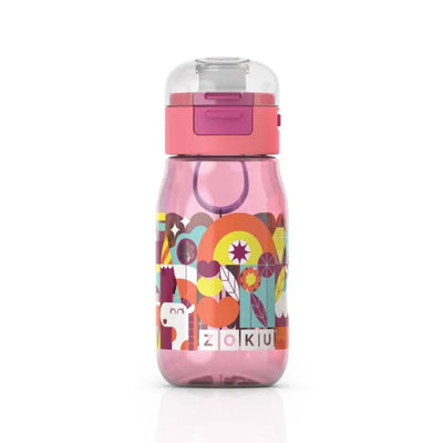 Pink Kids Flip Gulp Bottle with Carrying Cord | 475ml Default Title