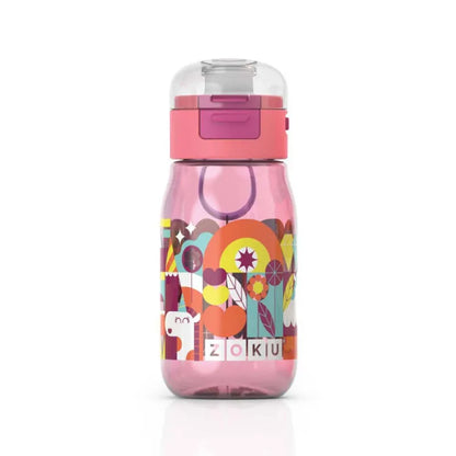 Pink Kids Flip Gulp Bottle with Carrying Cord | 475ml Default Title