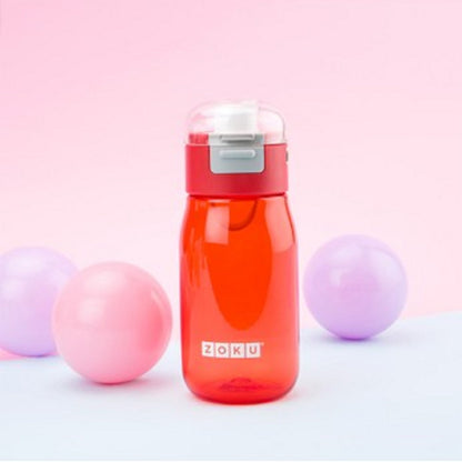 Kids Flip Gulp Bottle with Carrying Cord | 475ml | Multiple Colors Red