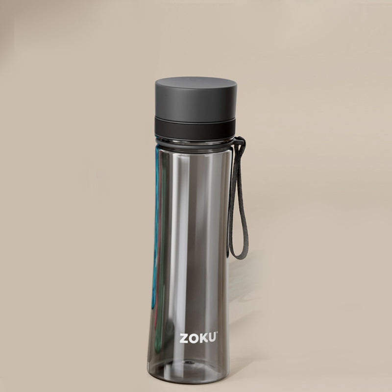 Fancy Tritan Clear Water Bottle | 600ml Grey