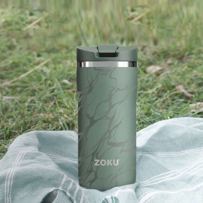 Zoku Classy Stainless Steel Travel Mug With Lid | 355 ml - Dusaan