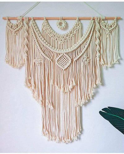 Ring Large Macrame Wall Hanging Wedding Decor | 25 x 34 inches