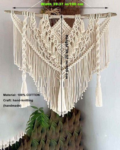 Boho Chic Macrame Wall Hanging For Wedding Decor | 40 x 40 inches