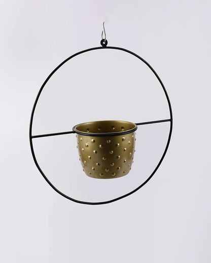 Beautiful Design Gold & Black Hanging Planter | 12 x 24 inches