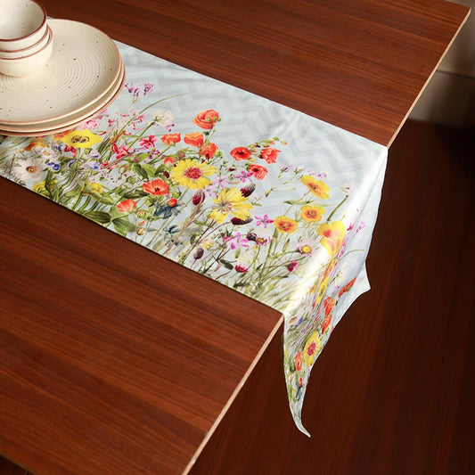 Zigzag Floral Table Runner | 13x72 Inches, 58x13 Inches