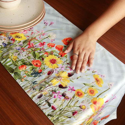 Zigzag Floral Table Runner | 13x72 Inches, 58x13 Inches