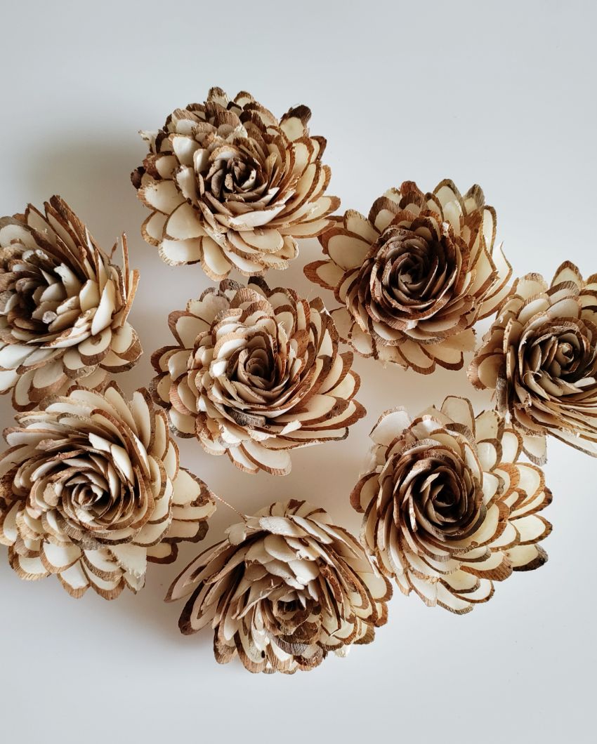 Zorga Bunch Handcrafted Sholapith Flowers & Stems | 16 x 12 x 4 inches