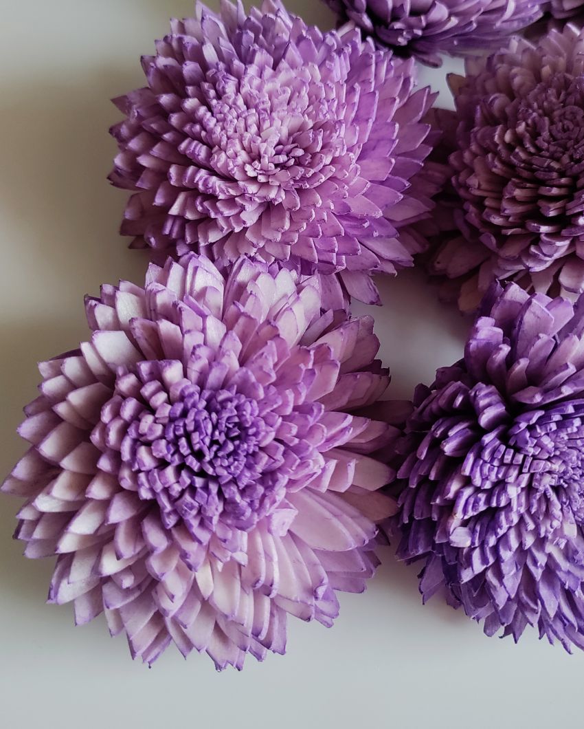 Zorga Bunch Handcrafted Sholapith Flowers & Stems | 16 x 12 x 4 inches