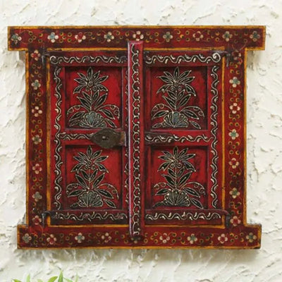 Handcrafted Rajasthani Jharokha Wooden Hanging Window Default Title