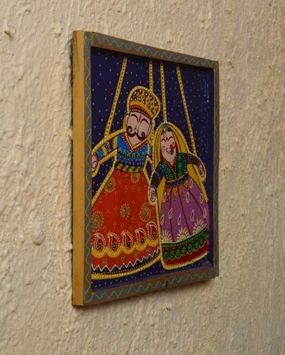 Pupet Art Hand Painted Square Wall Plate