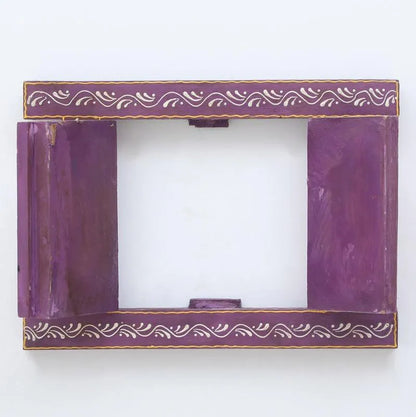 Beautiful Flower Painted Purple Wooden Window Default Title