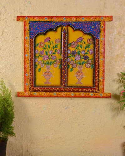 Floral Boota Wooden Hand Painted Window