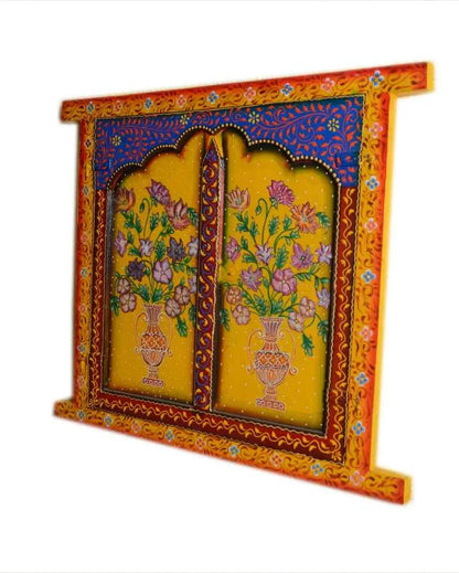 Floral Boota Wooden Hand Painted Window