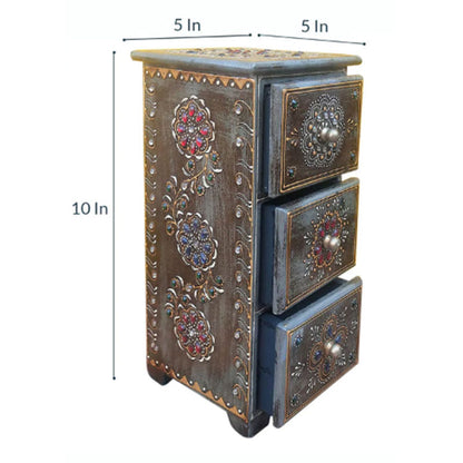 Ethnic Indian Design Wooden Storage Box Default Title