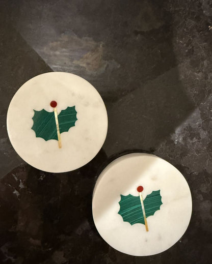 Decorative Bauble Coaster | Set of 2 | 4 x 2 inches