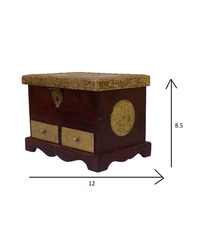 Classy Brown Brass Wooden Box