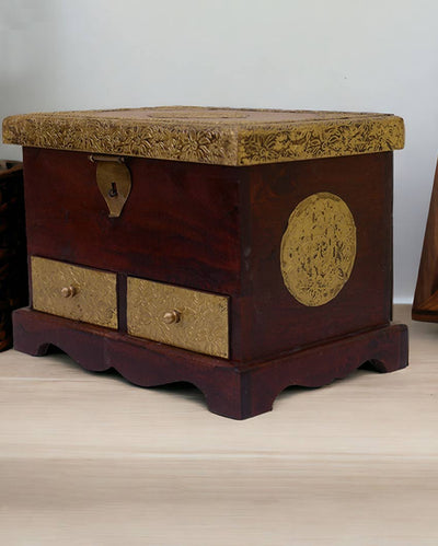 Classy Brown Brass Wooden Box