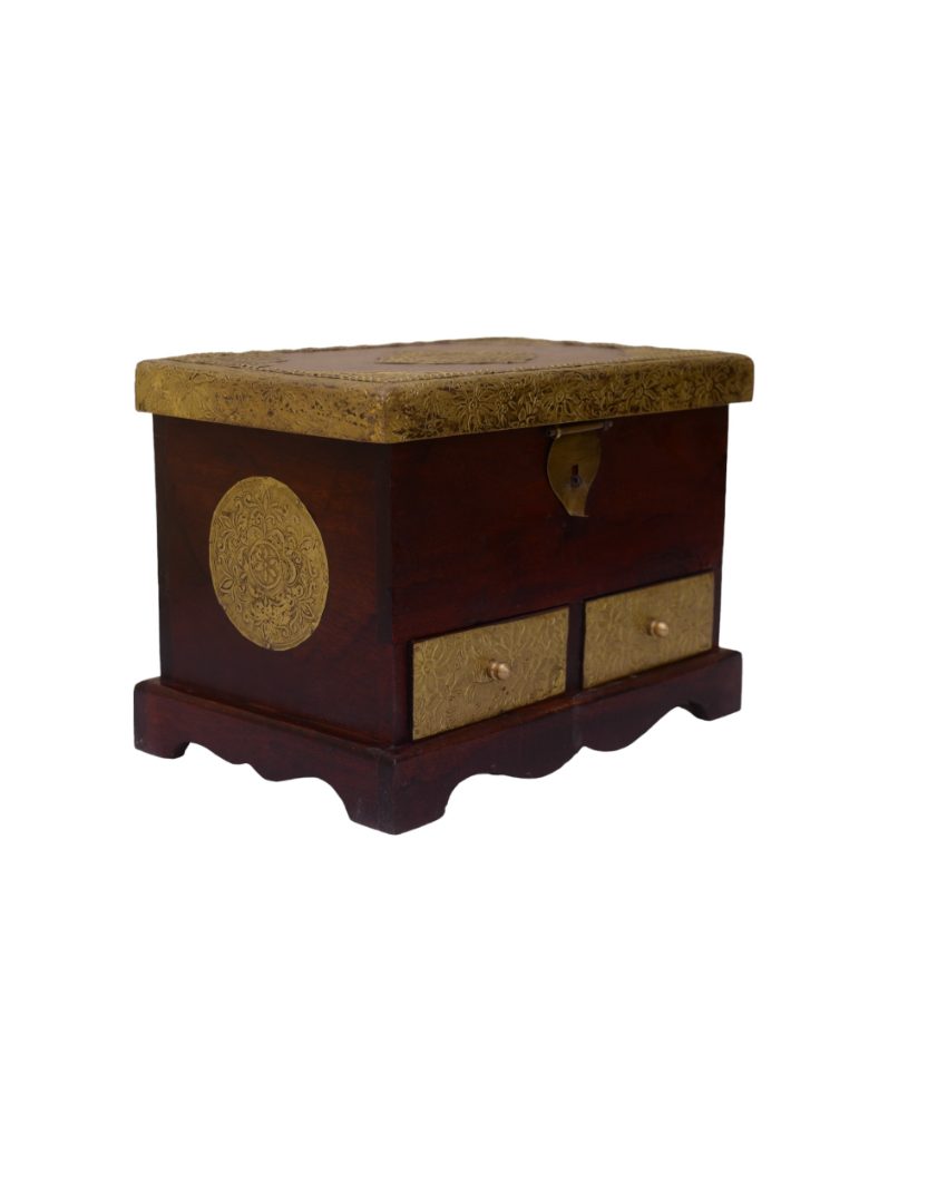 Classy Brown Brass Wooden Box
