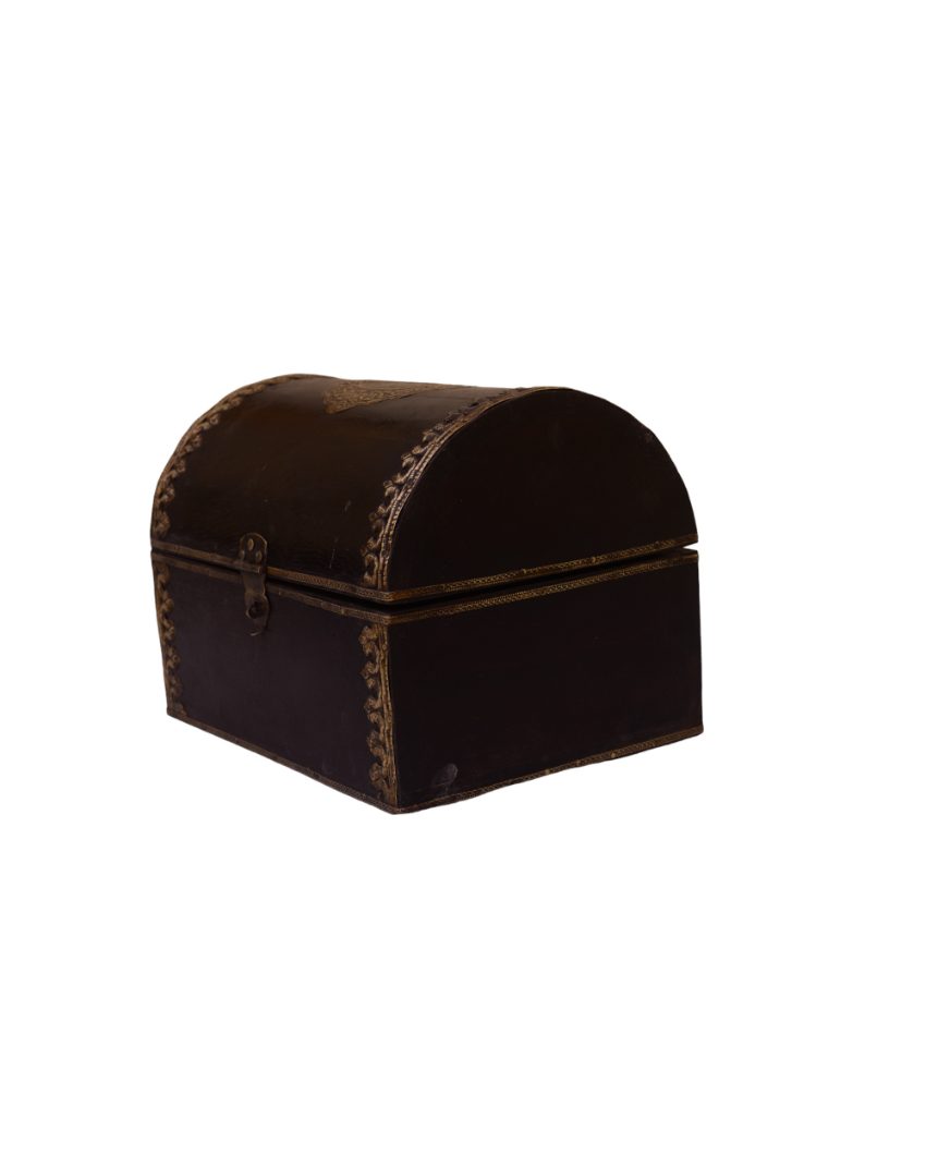 Dynamic Brass Fitted Wooden Box | Set Of 2