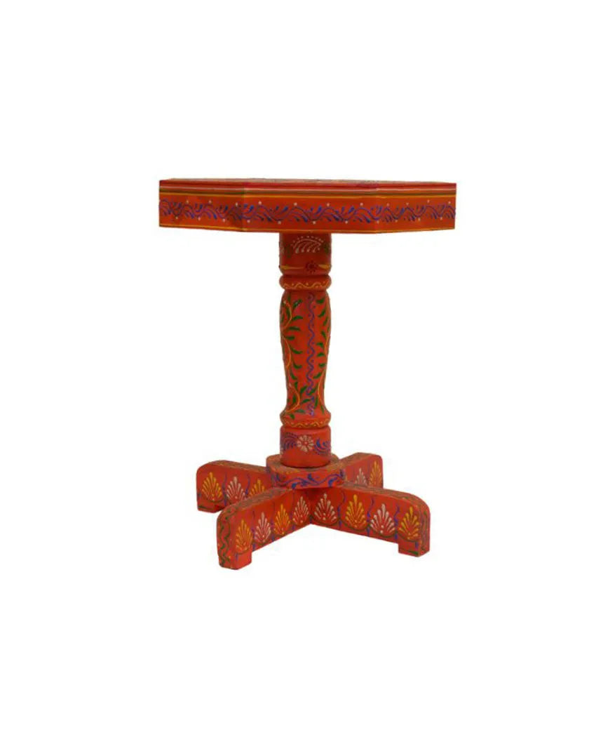 Modern Wooden Folding Stool Orange