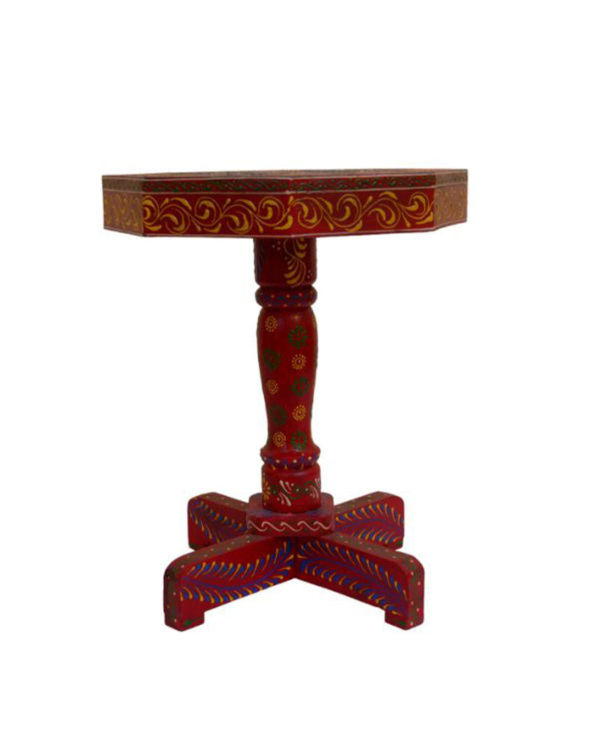 Modern Wooden Folding Stool Red