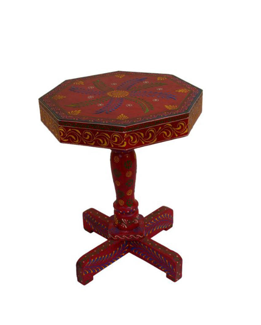 Modern Wooden Folding Stool Red