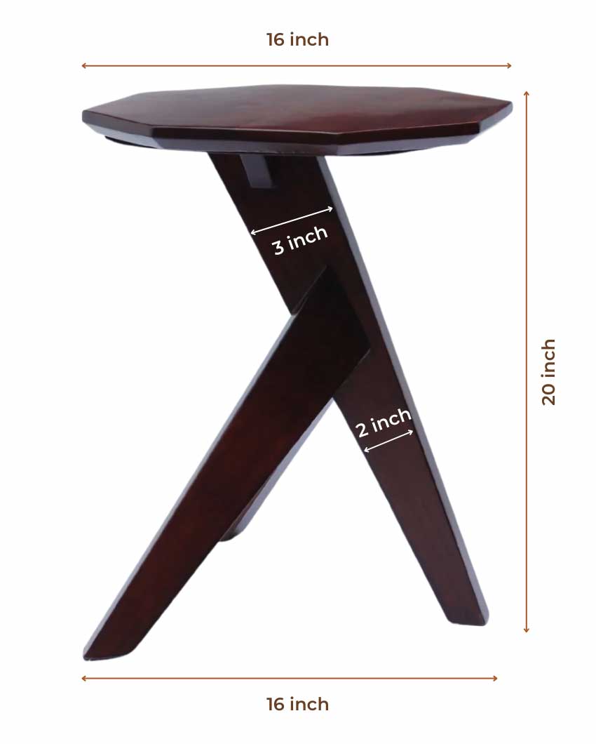 Hexon Teak Wood Nesting Table | 16 x 16 x 20 inches