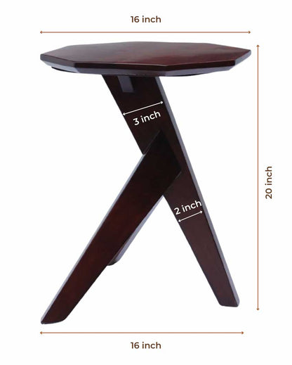 Hexon Teak Wood Nesting Table | 16 x 16 x 20 inches