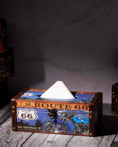 Blue Route 66 Tissue Holder | 4 x 10 x 5 inches ( wrong dimension )