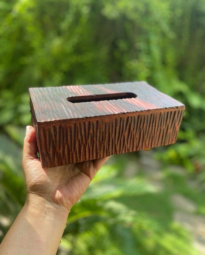 Woody Mango Wood Tissue Box