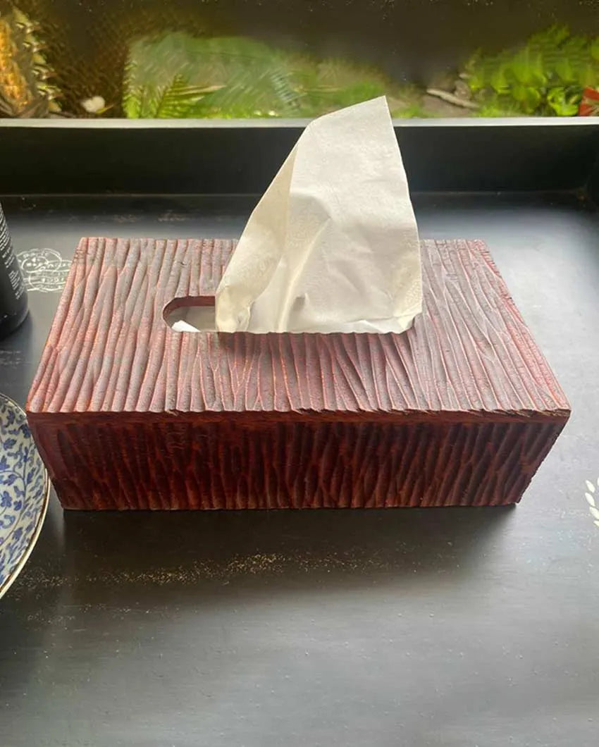 Woody Mango Wood Tissue Box