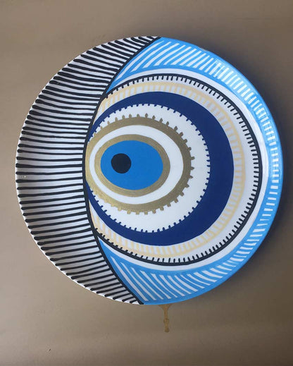 Evil Eye Pattern Porcelain Plate - Dusaan