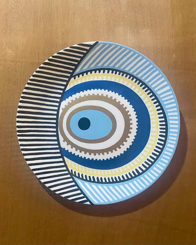 Evil Eye Pattern Porcelain Plate - Dusaan