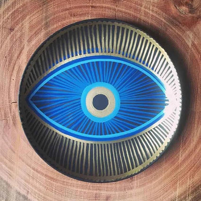 Blue Eye Evil Eye Porcelain Plate