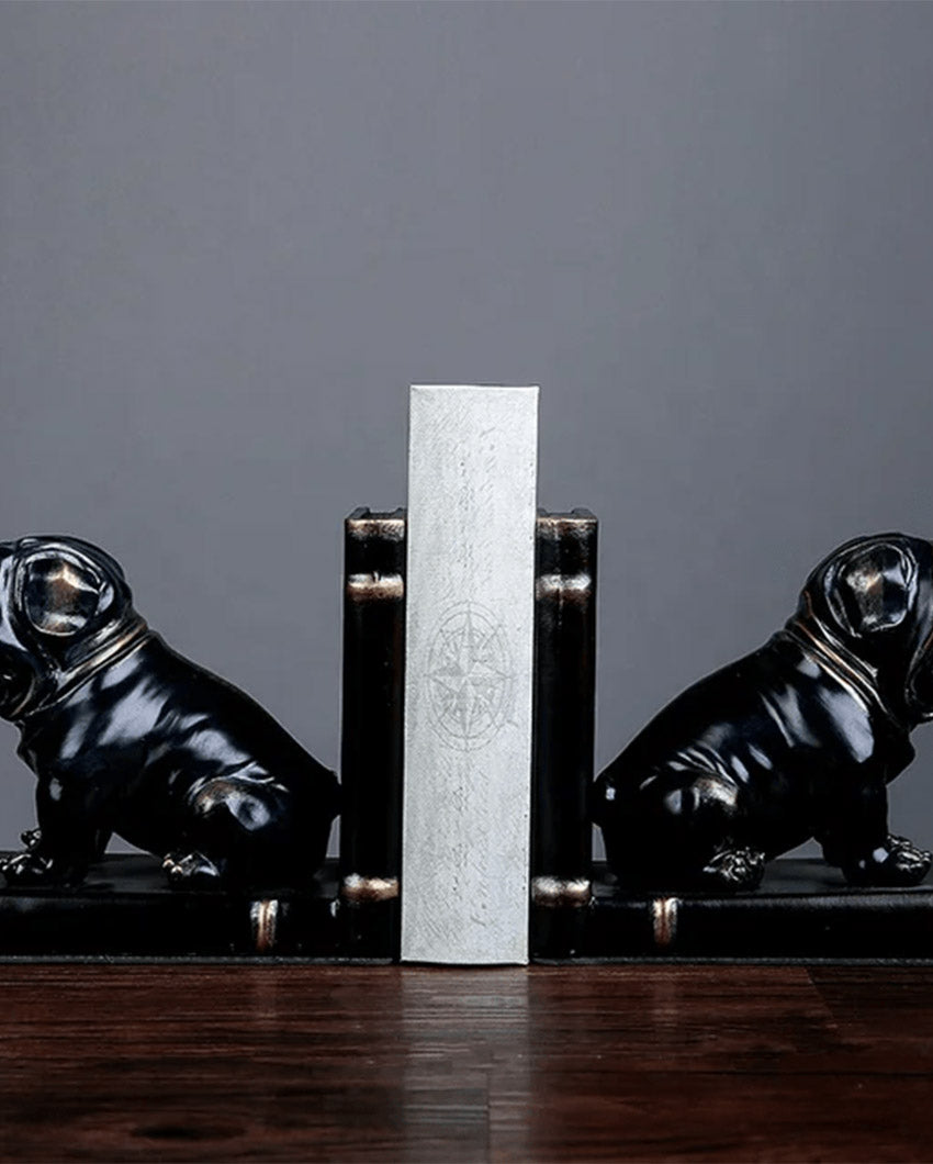 Bull Dog Bookends Poly Resin Table Décor | 33 x x 10 x 15 cm/ 13 x 4 x 6 inches ( image cropped)