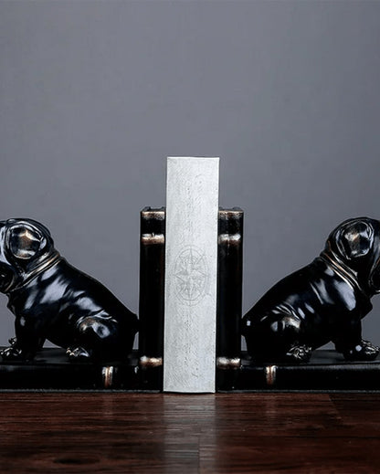 Bull Dog Bookends Poly Resin Table Décor | 33 x x 10 x 15 cm/ 13 x 4 x 6 inches ( image cropped)