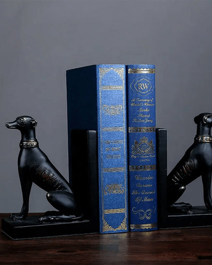 Friendly Dog Bookends Table Pieces | 11 x 4 x 8 inches