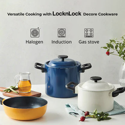 LocknLock Decor Titanium Blue Fry Pan | Safe For All Cooktops
