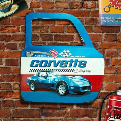 Retro Car Door Corvette Wall Decor | 16 x 2 x 19 inches