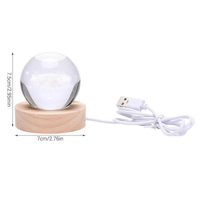 Astrosolar Crystal Ball USB Led Night Lamp | 3 x 4 inches