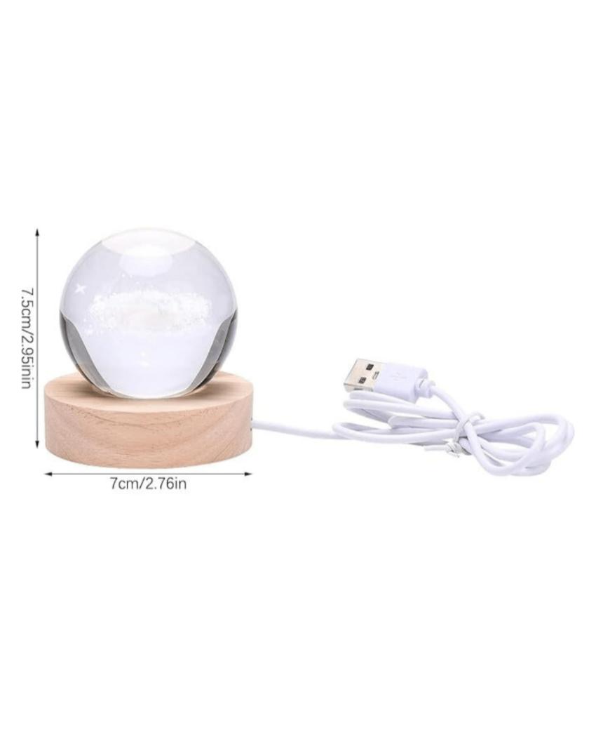 Whale Crystal Ball USB Led Night Lamp | 3 x 4 inches