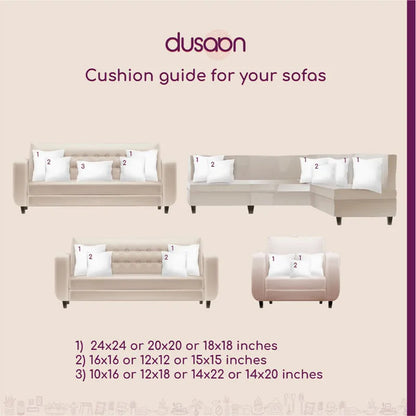 Chhatra Polyester Cushion Covers | Set of 2 |  16 x 16 inches
