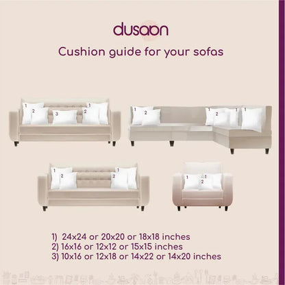 Reshe Cotton Cushion Covers | Set of 2 | 16 x 16 Inches