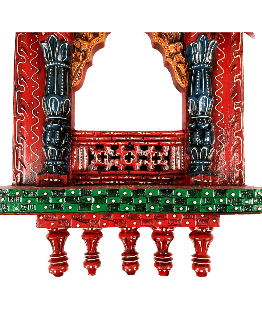 Classic Wood Polished Jharokha Wall Hanging | 15 x 4 x 27 inches