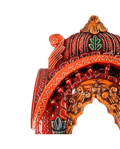 Classic Wood Polished Jharokha Wall Hanging | 15 x 4 x 27 inches