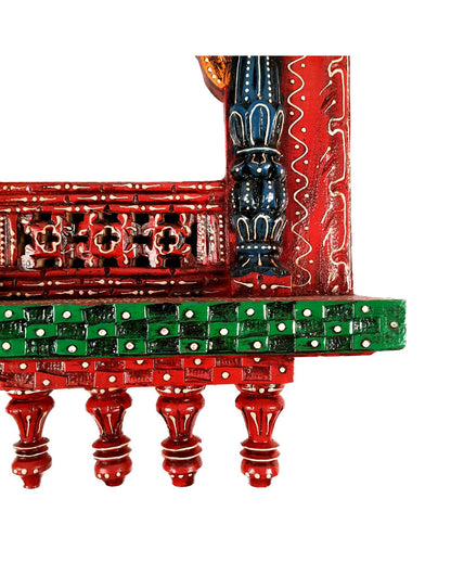 Classic Wood Polished Jharokha Wall Hanging | 15 x 4 x 27 inches