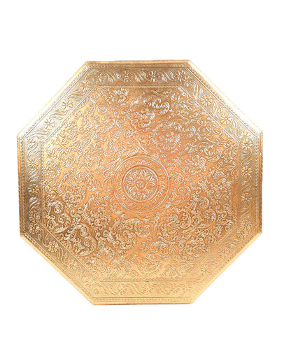 Functional Wood Polished Puja Chowki Bajot | 17 x 7 inches