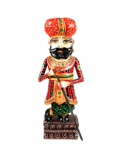 Artistic Wood Polished Darbaan Showpiece | Pack of 2