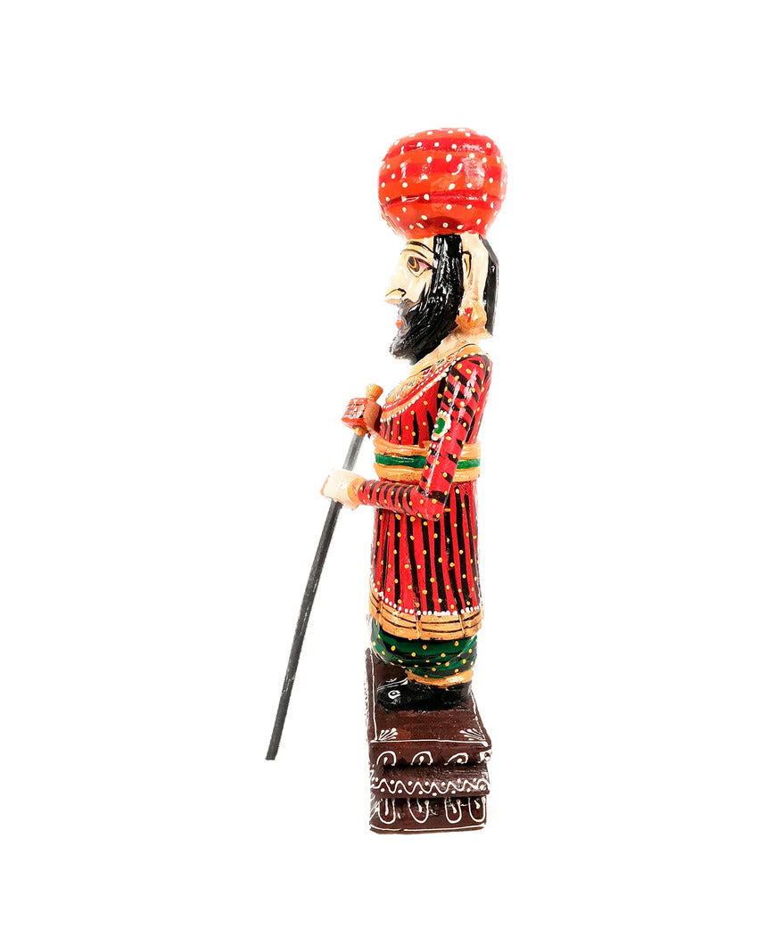 Artistic Wood Polished Darbaan Showpiece | Pack of 2